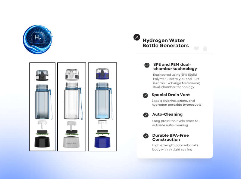 500 ml hydrogen bottle back